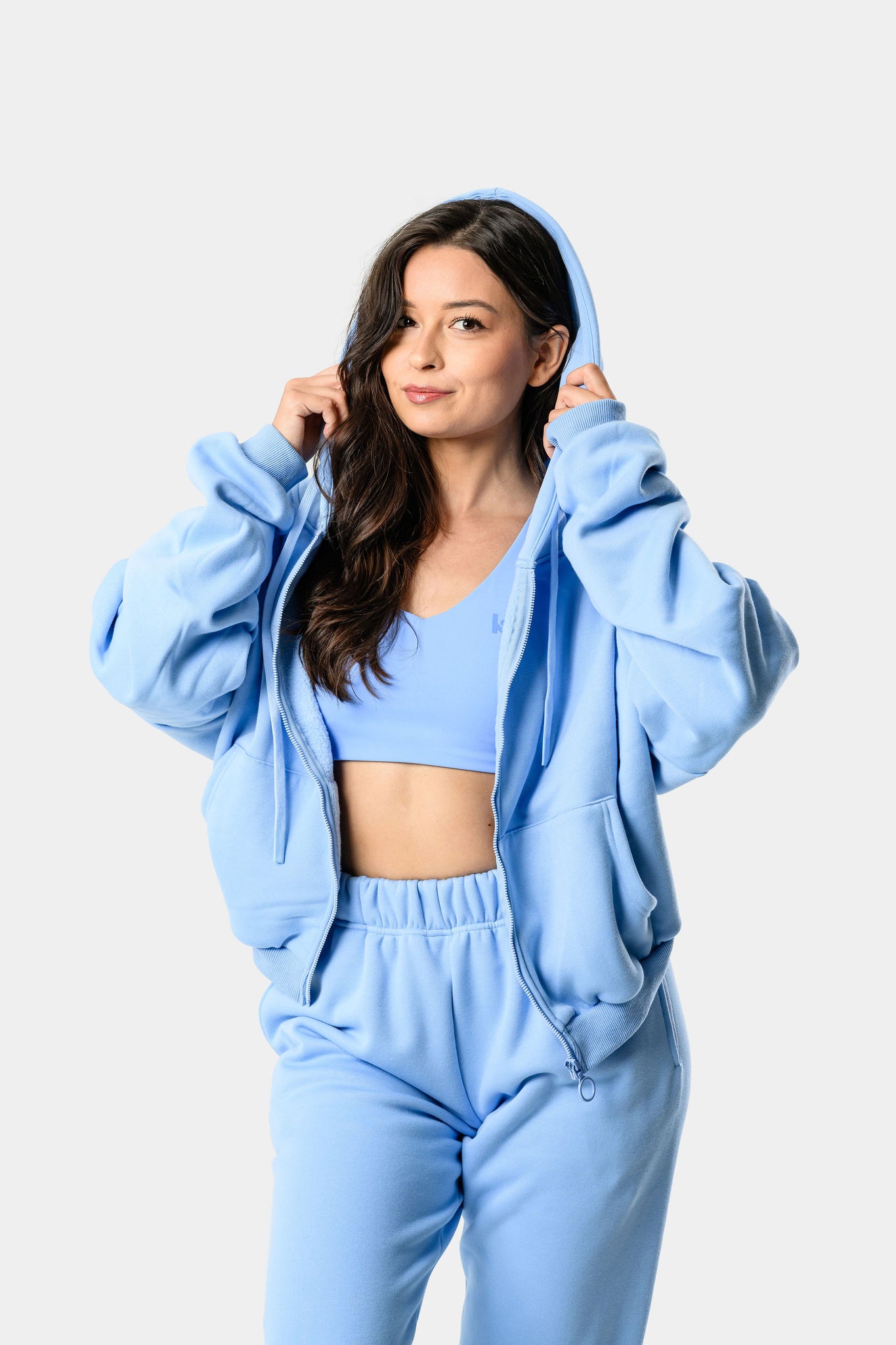 CozyTec Full Zip Hoodie - Light Blue