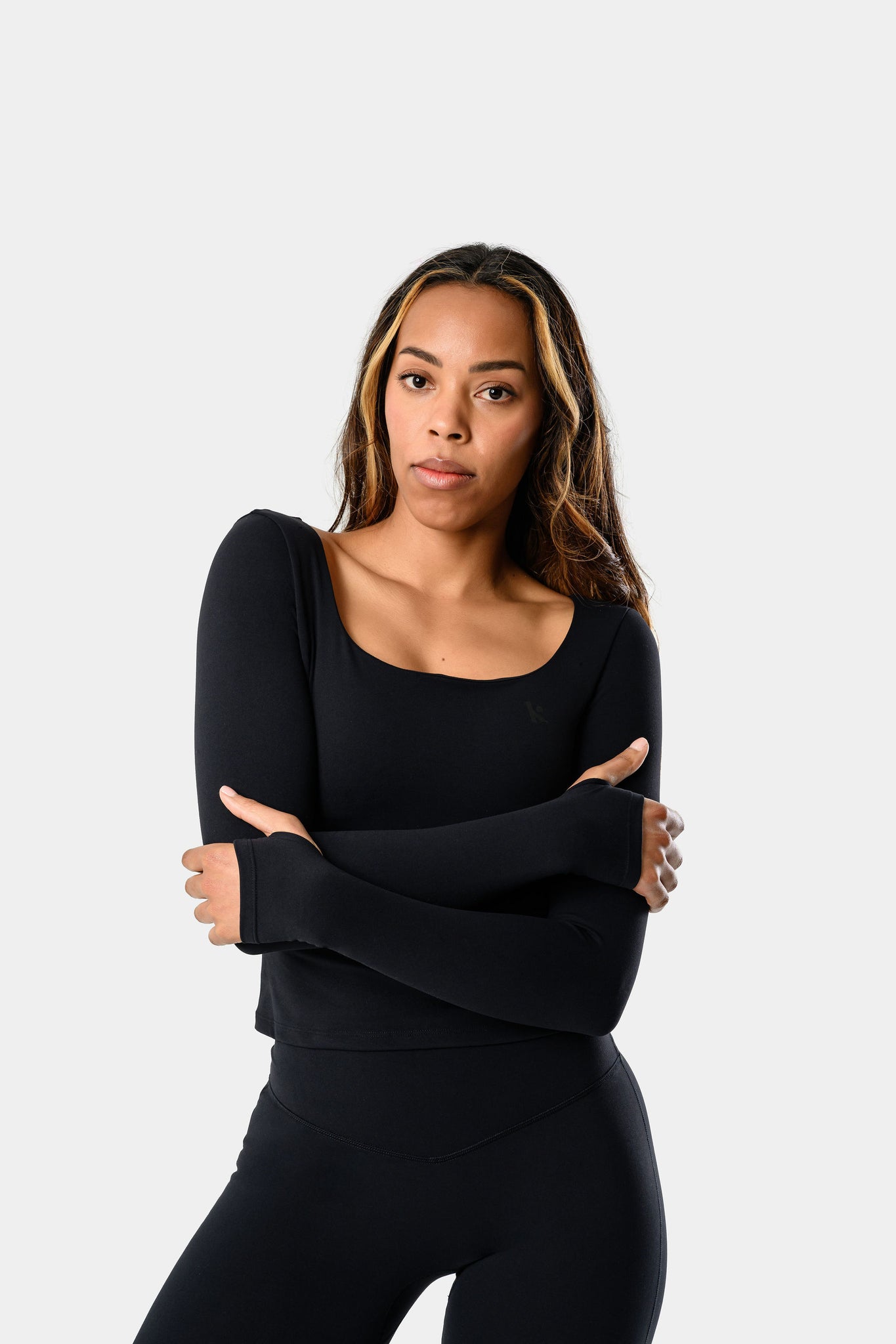 Lila Long Sleeve Top - Black