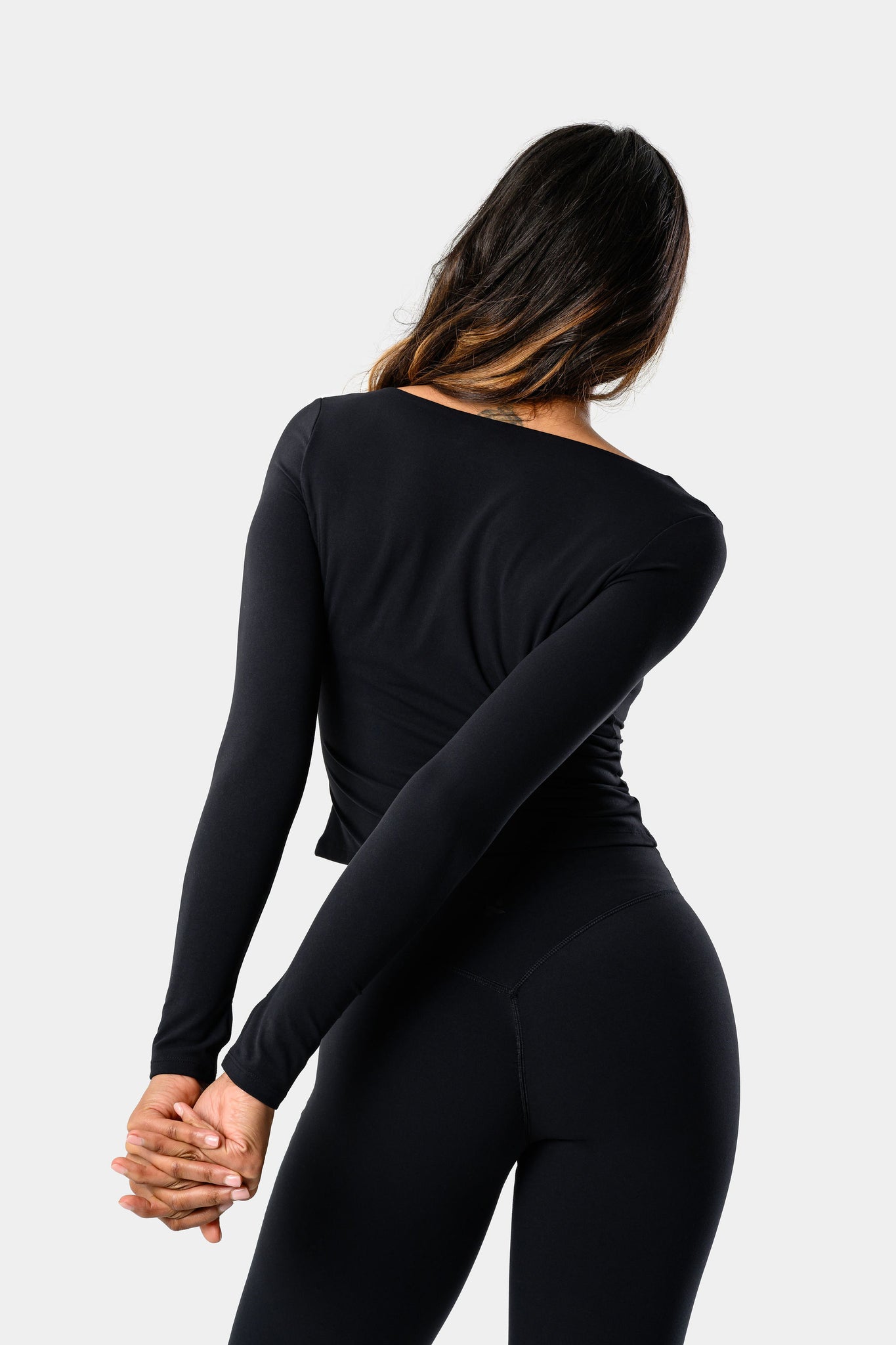 Lila Long Sleeve Top - Black