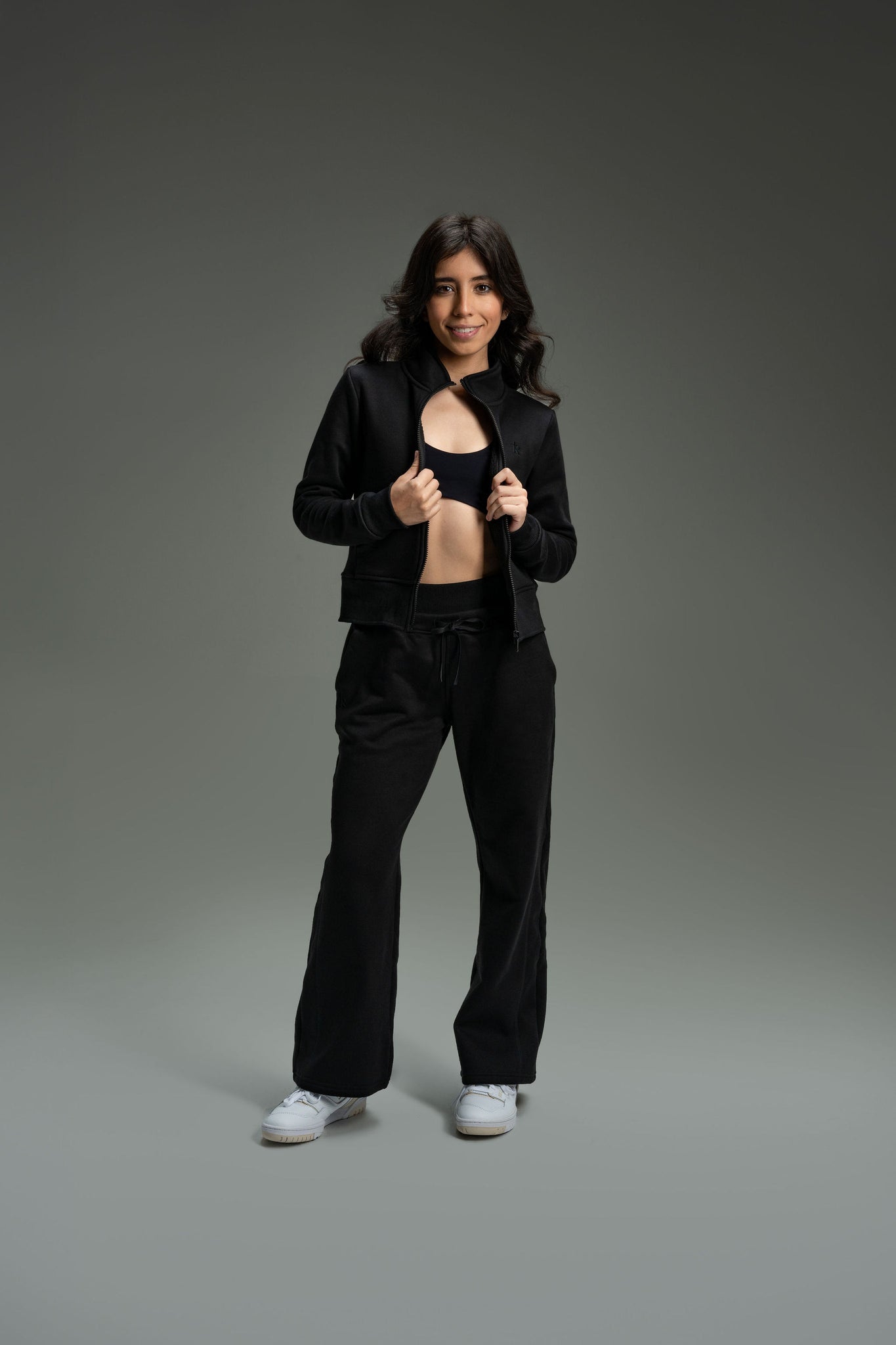 CozyTec Wide Leg Sweatpants 30"  - Black