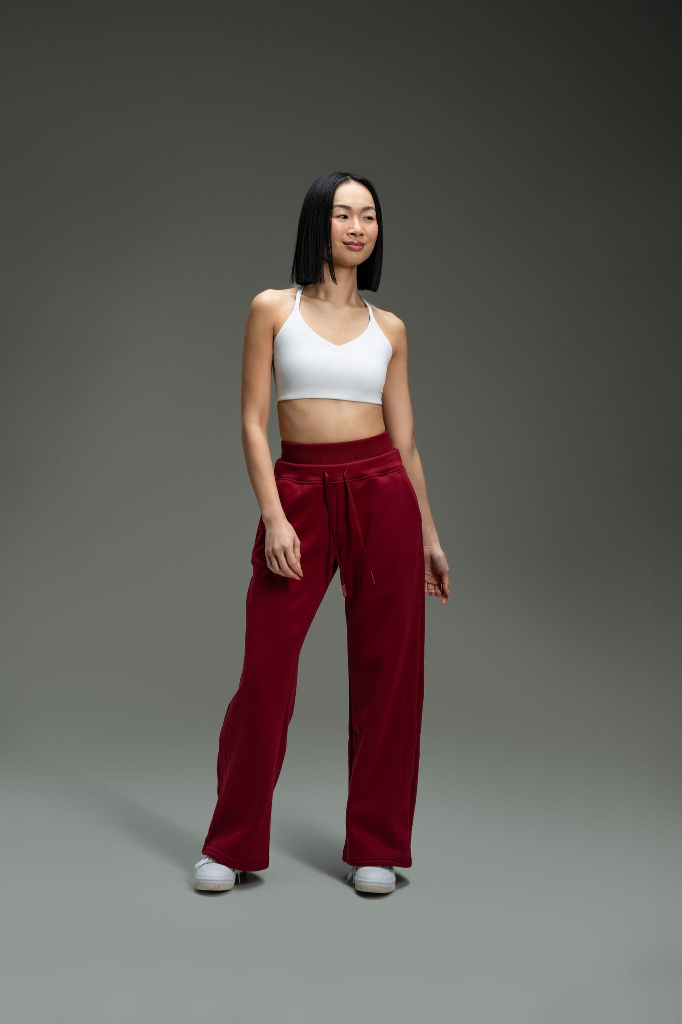 CozyTec Wide Leg Sweatpants 30" - Cherrywood