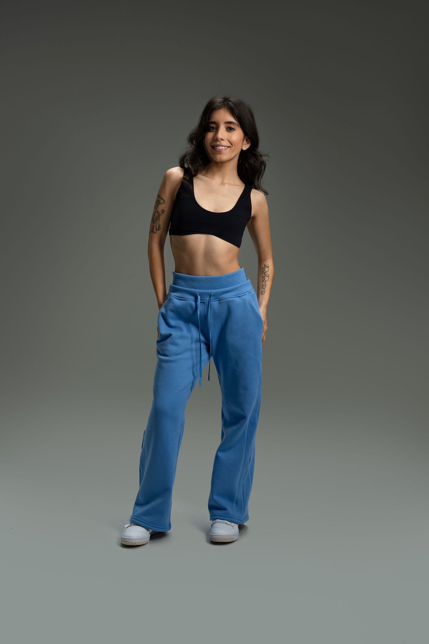 CozyTec Wide Leg Sweatpants 30" - Powder Blue