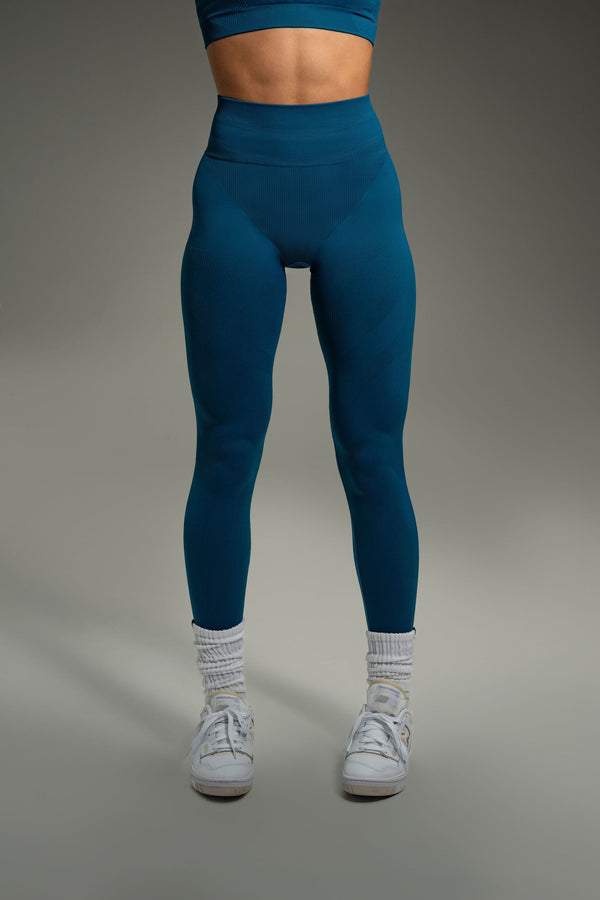 Electra Seamless Long Leggings - Moroccan Blue