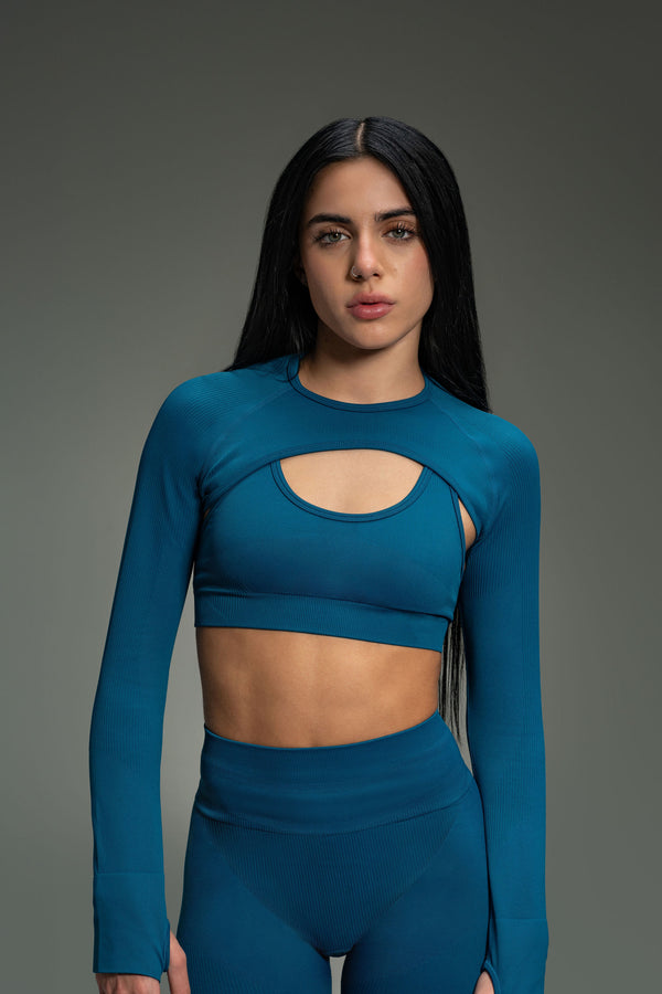 Nova Seamless Bolero - Moroccan Blue