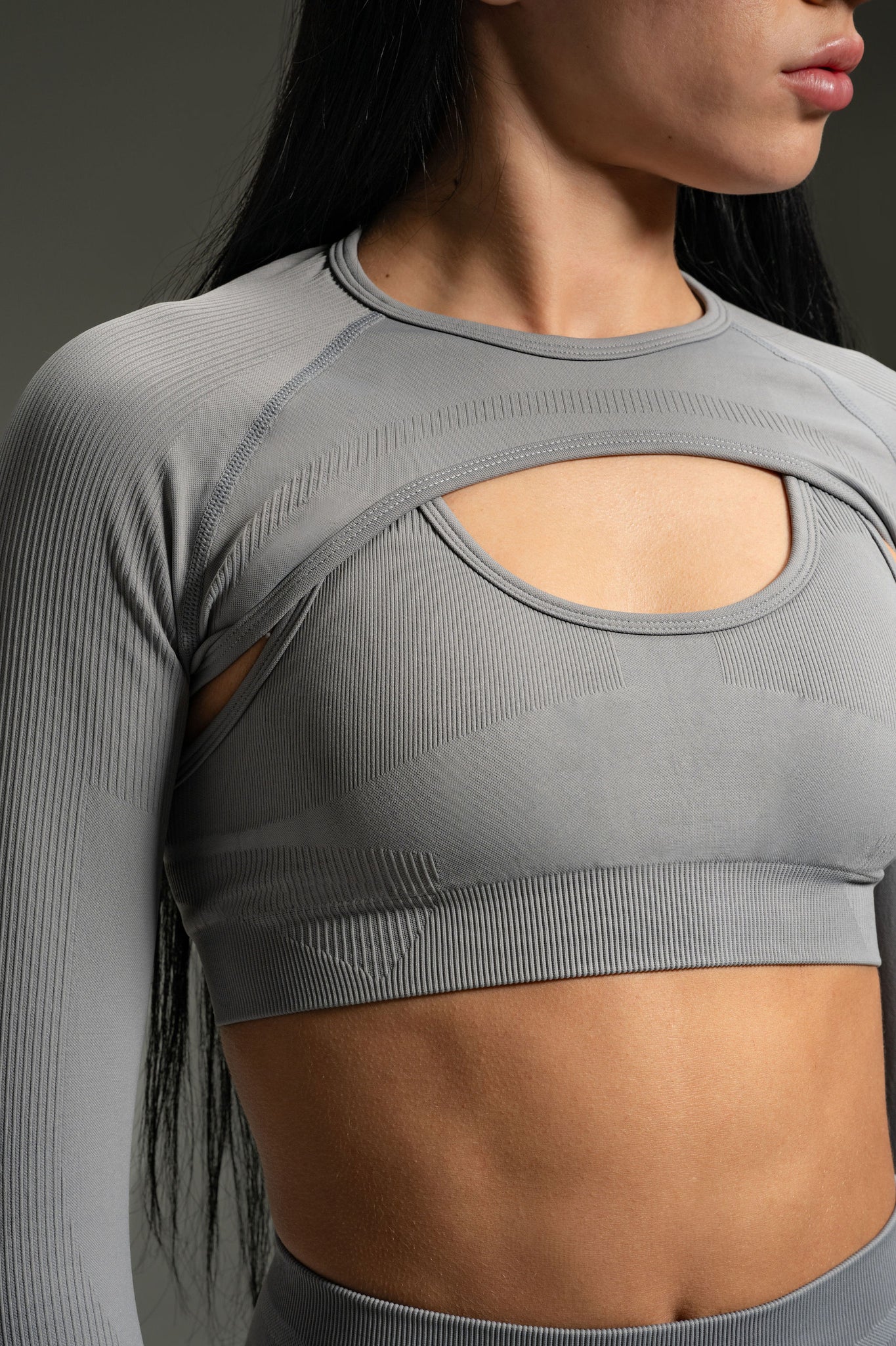 Nova Seamless Deep U Bra - Titanium Grey