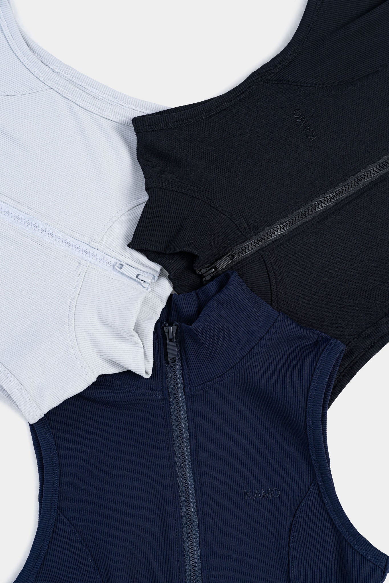 Essential Zipper Sleeveless Top - Navy Blue