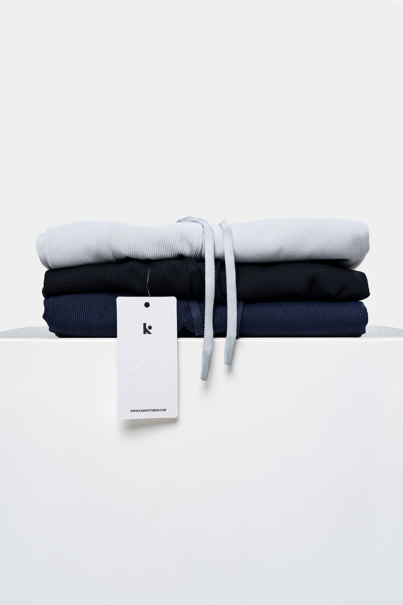 Rib Relaxed Pants 26" - Heather Grey