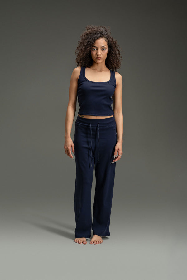 Regular Rib Relaxed Pants 30