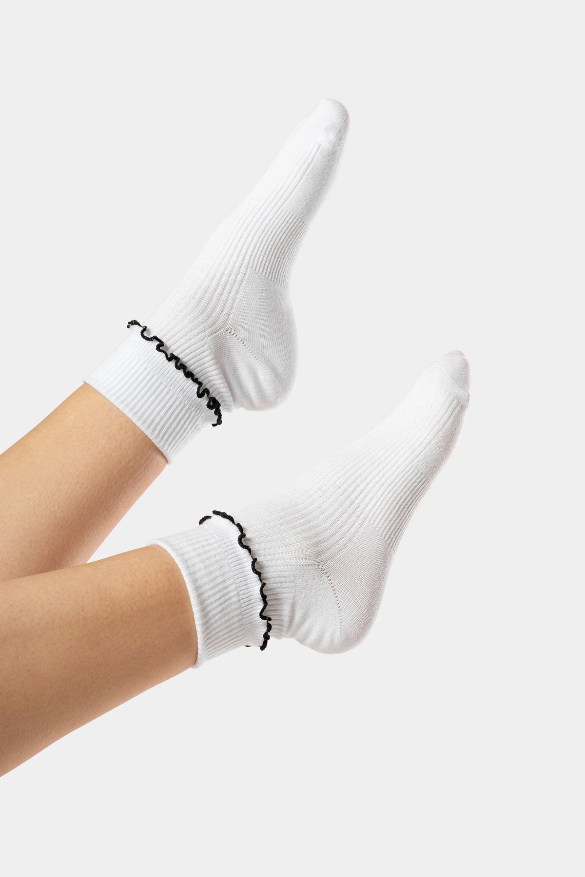 The Ruffle Rib Half Calf Sock