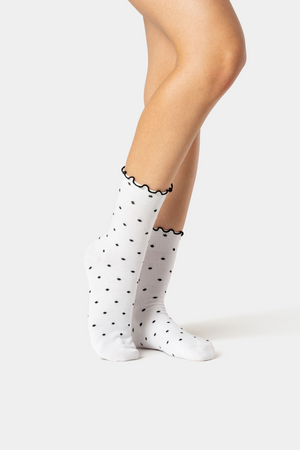 The Ruffle Rib Half Calf Sock